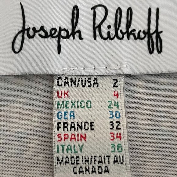 Joseph Ribkoff Modelo 164708X Scoop Nk 3/4 Slv Side Zip Abstract Print Dress 2 - Picture 12 of 15